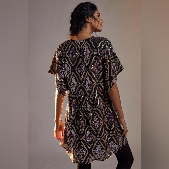NWT By Anthropologie Amalia Sequined Tunic Dress Size XXS Petite - Picture 13 of 16